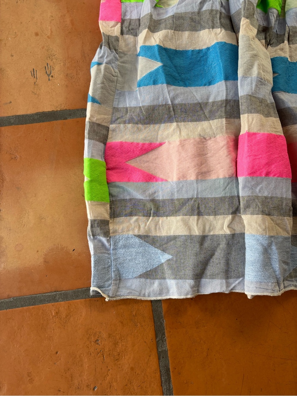 Handmade Italian cotton geometric botique dress - Picture 8 of 8